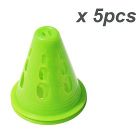 Skating Agility Cones; Indoor Outdoor Sports Flexible Cone Sets For Training; Party; Activity; Traffic; Drills; Basketball; Soccer - Green