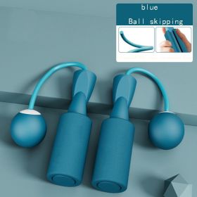 Small Ball Type Cordless Bearing Rope Skipping Training Rope - Blue-small Ball