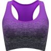 1pc/2pcs/3pcsMedium Support Two Tone Racer Back Sports Bra, Fitness Workout Running Yoga Bra - Purple - XL(12)