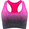 1pc/2pcs/3pcsMedium Support Two Tone Racer Back Sports Bra, Fitness Workout Running Yoga Bra - Rose Red - S(4)