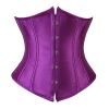 SEXY Gothic Underbust Corset and Waist cincher Bustiers Top Workout Shape Body Belt Plus size Lingerie S-6XL - Purple - M