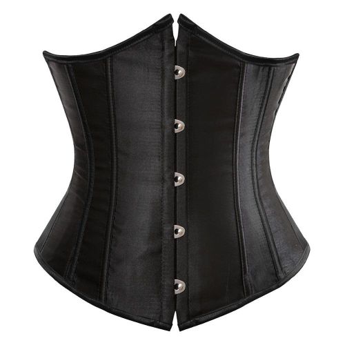 SEXY Gothic Underbust Corset and Waist cincher Bustiers Top Workout Shape Body Belt Plus size Lingerie S-6XL - Black - XXL