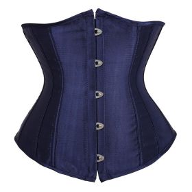 SEXY Gothic Underbust Corset and Waist cincher Bustiers Top Workout Shape Body Belt Plus size Lingerie S-6XL - 7055-navy - L