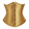 SEXY Gothic Underbust Corset and Waist cincher Bustiers Top Workout Shape Body Belt Plus size Lingerie S-6XL - Yellow - XXL