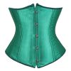 SEXY Gothic Underbust Corset and Waist cincher Bustiers Top Workout Shape Body Belt Plus size Lingerie S-6XL - Green - XL