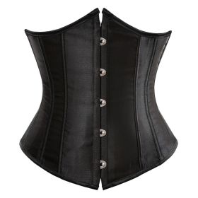 SEXY Gothic Underbust Corset and Waist cincher Bustiers Top Workout Shape Body Belt Plus size Lingerie S-6XL - Black - XL