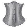 SEXY Gothic Underbust Corset and Waist cincher Bustiers Top Workout Shape Body Belt Plus size Lingerie S-6XL - Gray - 5XL