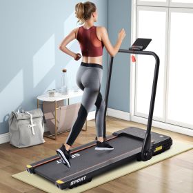 2.5HP Horizontally Foldable Electric Treadmill Motorized Running Machine ,Black - as Pic