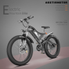 AOSTIRMOTOR S18 26" 750W Electric Bike Fat Tire 48V 15AH Removable Lithium Battery for Adults - as Pic
