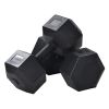 (Total 44lbs; 22lbs each) Weights dumbbells set; Dumbbells for for Men; Women - Vinyl Dumbbell Set for Gym; Home Workout. Pair; black - Plastic - Blac