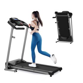 Folding Treadmill for Small Apartment, Electric Motorized Running Machine for Gym Home, Fitness Workout Jogging Walking Easily Install, Space Save - a