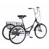 Adult Folding Tricycles 3 Wheel W/Installation Tools with Low Step-Through, Large Basket, Foldable Tricycle for Adults, Women, Men - as Pic