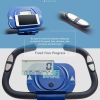 Folding Exercise Bike, Fitness Upright and Recumbent X-Bike with 10-Level Adjustable Resistance, Arm Bands and Backrest - as Pic