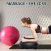 YSSOA Vibration Plate Exercise Machine, Dual Motor Oscillation, Remote Control and Resistance Bands for Home Training and Weight Loss, Red and Black -