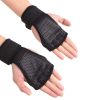 1 Pairs Unisex Weightlifting Training Gloves Fitness Sports Body Building Gymnastics Gym Hand Wrist Palm Protector Gloves - Red - M