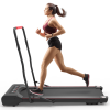 Under Desk Walking Pad Treadmill Foldable with Handlebar Remote Controll - as pic