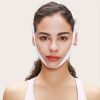 Reusable V Line Mask(thin But Tight) ; Fit Up To 60kg- Facial Slimming Chin Strap-Chin Up Mask Face Lifting Belt For Workout Sports - White