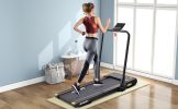 2.5HP Horizontally Foldable Electric Treadmill Motorized Running Machine ,Black - as Pic