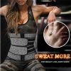 Workout Waist Trainers for Women Sweat Waist Trimmers Weight Loss Body Shaper - Double belt Fuchsia - XL