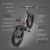 AOSTIRMOTOR S18 26" 750W Electric Bike Fat Tire 48V 15AH Removable Lithium Battery for Adults - as Pic