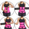 Workout Waist Trainers for Women Sweat Waist Trimmers Weight Loss Body Shaper - Double belt Grey - XL