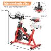 Indoor Gym Home Stationary Belt Driven Exercise Cycling Bike - Black & Red - Professional Exercise Bikes