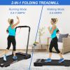 FYC Under Desk Treadmill - 2 in 1 Folding Treadmill for Home 2.5 HP, Installation-Free Foldable Treadmill Compact Electric Running Machine, Remote Con