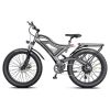AOSTIRMOTOR S18 26" 750W Electric Bike Fat Tire 48V 15AH Removable Lithium Battery for Adults - as Pic