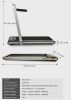 2 in 1 Under Desk Treadmill, 2.5HP Folding Electric Treadmill Walking Jogging Machine for Home Office with Remote Control, Black - as Pic