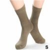 Men 2Pairs/Lot knee-high cotton keep warm thickening breathable cold-proof terry cushioned running military army fan outdoor sports socks L Size - S -