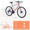 21 Speed Hybrid bike Disc Brake 700 C Road Bike For men women's City Bicycle - as Pic