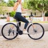 21 Speed Hybrid bike Disc Brake 700 C Road Bike For men women's City Bicycle - as Pic