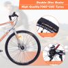 21 Speed Hybrid bike Disc Brake 700 C Road Bike For men women's City Bicycle - as Pic
