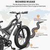 AOSTIRMOTOR S18 26" 750W Electric Bike Fat Tire 48V 15AH Removable Lithium Battery for Adults - as Pic