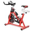 Indoor Gym Home Stationary Belt Driven Exercise Cycling Bike - Black & Red - Professional Exercise Bikes