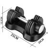 Adjustable Dumbbell 25 lbs with Fast Automatic Adjustable and Weight Plate for Workout Home Gym - as pic