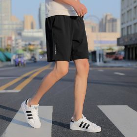Sports Shorts Men's Five-point Pants (Option: Black-6XL)