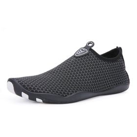 Fitness Hiking Climbing Water Skiing Outdoor Wading Upstream Shoes (Option: Black Silver-43)